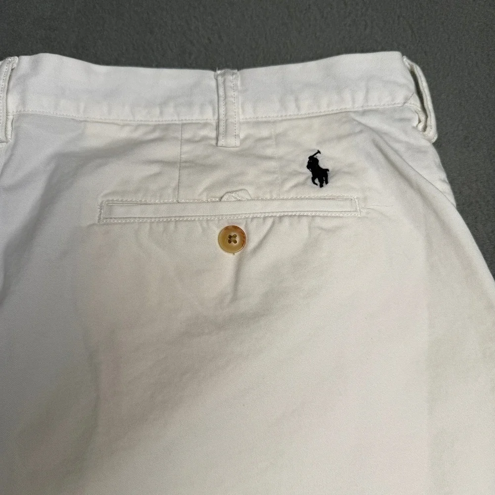 Polo Ralph Lauren Mens White Stretch Classic Fit Chino Shorts Size 38
